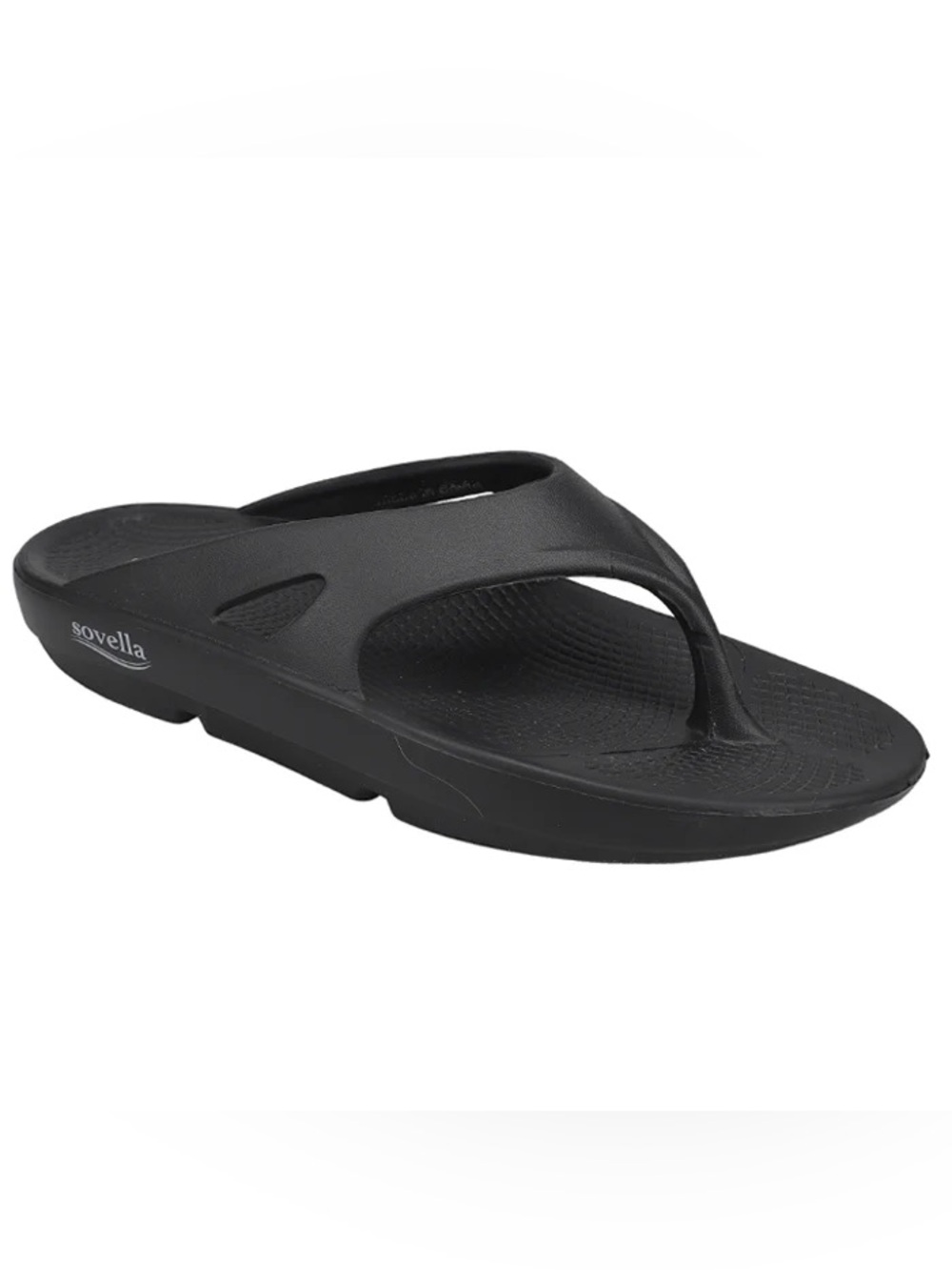 Sovella PF Thong Black Recovery Sandal Womens Size 7 Orthotic Flip flop